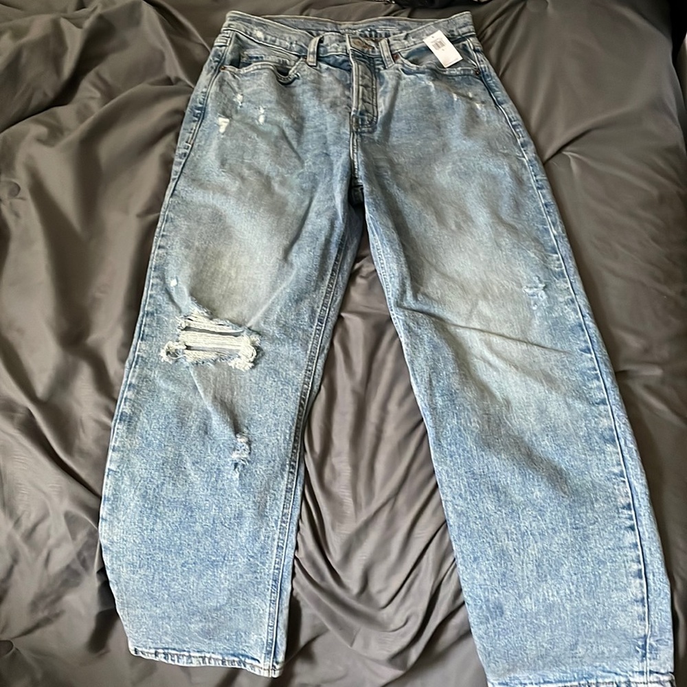 old navy extra high rise sky-hi straight